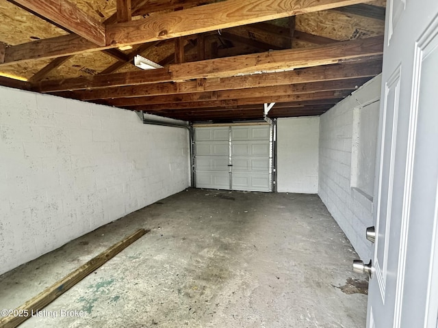 445 Marret Ave, Louisville, KY 40208 - garage with concrete block wall