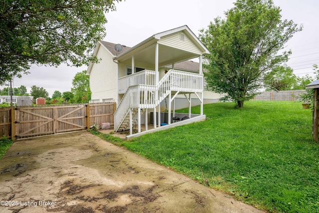198 Cecilia Smiths Mill Rd, Cecilia, KY 42724 - back of house with stairs and a gate