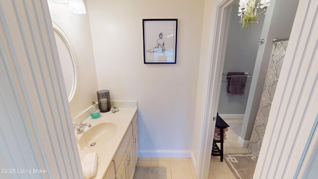 103 Morgan Ct, Bardstown, KY 40004 - bathroom with vanity, tile patterned flooring, and baseboards
