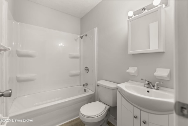 623 Westport Rd, Elizabethtown, KY 42701 - bathroom featuring tub / shower combination, toilet, and vanity