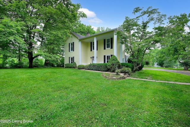 5212 Mary Clayton Ln, Crestwood, KY 40014 - greek revival inspired property featuring a chimney and a front yard