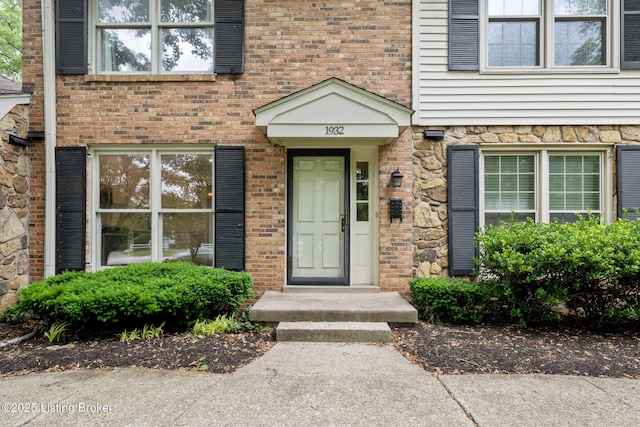 1932 Manor House Dr, Louisville, KY 40220 - property entrance featuring brick siding