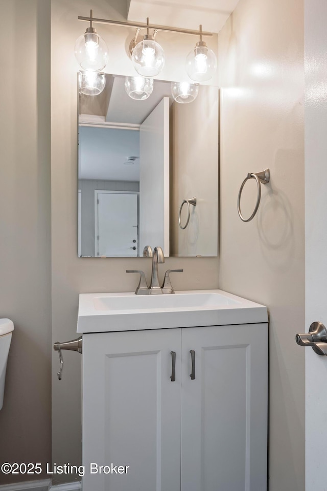 9707 Gateway Dr, Louisville, KY 40299 - half bath with vanity and toilet