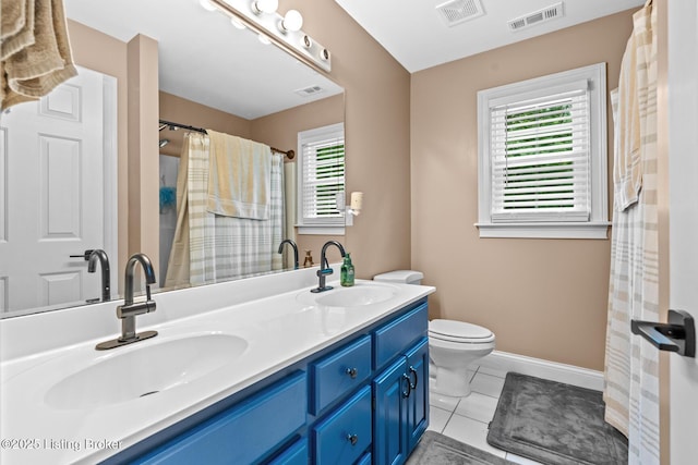 4011 Serendipity Ln, Louisville, KY 40272 - bathroom with double vanity, toilet, and baseboards