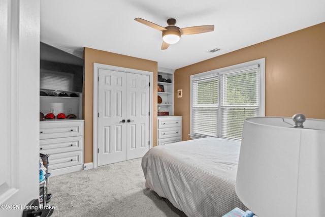 4011 Serendipity Ln, Louisville, KY 40272 - carpeted bedroom with a ceiling fan
