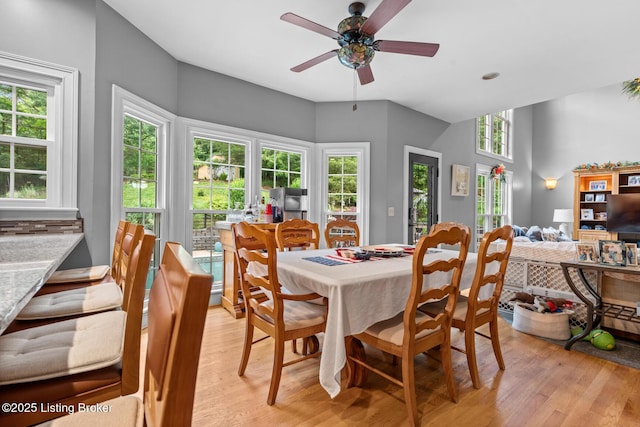 4011 Serendipity Ln, Louisville, KY 40272 - dining space featuring light wood finished floors and a ceiling fan