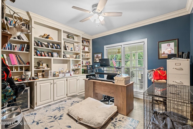 4011 Serendipity Ln, Louisville, KY 40272 - office featuring ceiling fan and ornamental molding