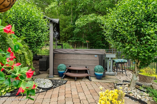 4011 Serendipity Ln, Louisville, KY 40272 - view of patio featuring a hot tub