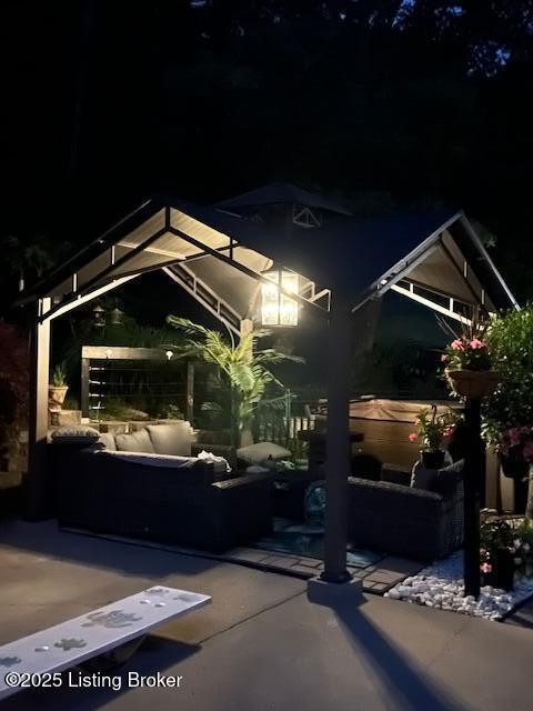 4011 Serendipity Ln, Louisville, KY 40272 - patio at night with a patio and an outdoor living space
