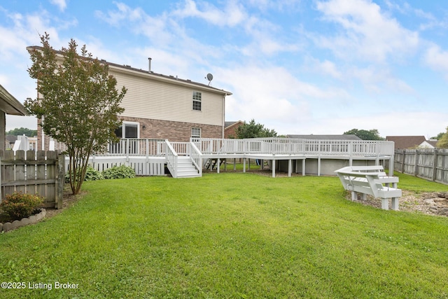 5704 Bartview Ct, Louisville, KY 40229 - rear view of house featuring a deck and brick siding