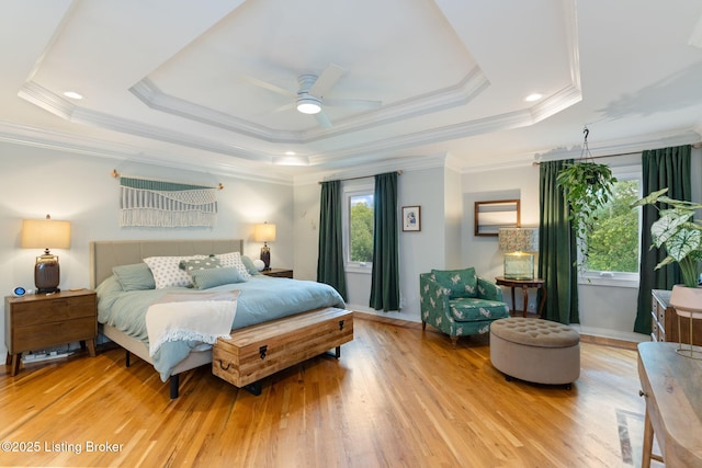3908 Keal Run Way, Louisville, KY 40241 - bedroom featuring a raised ceiling, wood finished floors, ornamental molding, and a ceiling fan