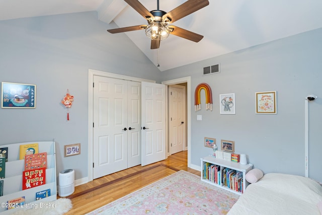 3908 Keal Run Way, Louisville, KY 40241 - bedroom featuring wood finished floors, baseboards, a closet, and a ceiling fan