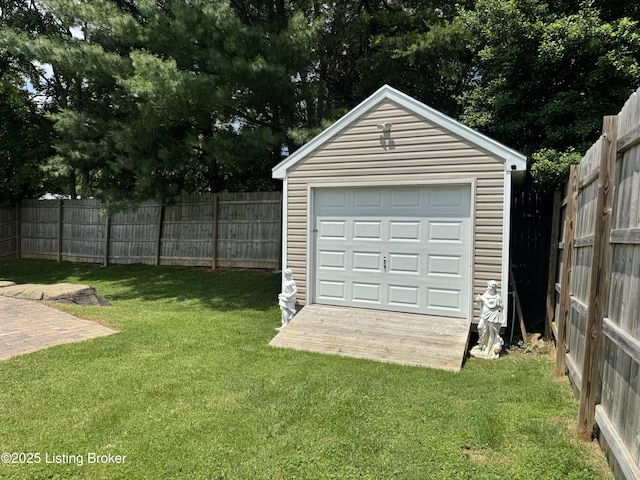 7005 Shareith Dr, Louisville, KY 40228 - garage featuring a storage shed
