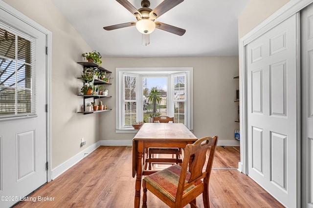 920 Lydia St, Louisville, KY 40217 - dining room featuring light wood-style floors and ceiling fan