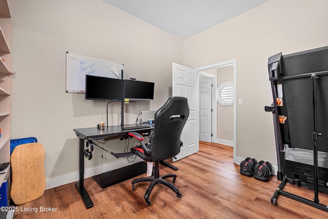 920 Lydia St, Louisville, KY 40217 - home office featuring wood finished floors and baseboards