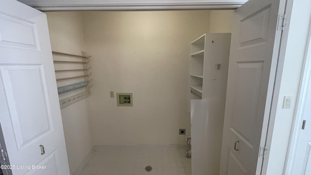 123 Westwind Trl, Bardstown, KY 40004 - laundry area with electric dryer hookup, baseboards, and hookup for a washing machine