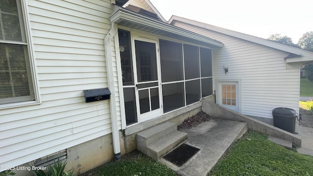 123 Westwind Trl, Bardstown, KY 40004 - view of patio with entry steps and a sunroom