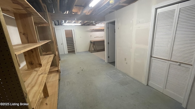 123 Westwind Trl, Bardstown, KY 40004 - unfinished below grade area with light colored carpet