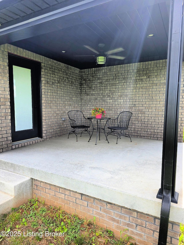 202 Elizabeth Way, Bardstown, KY 40004 - view of patio / terrace featuring ceiling fan
