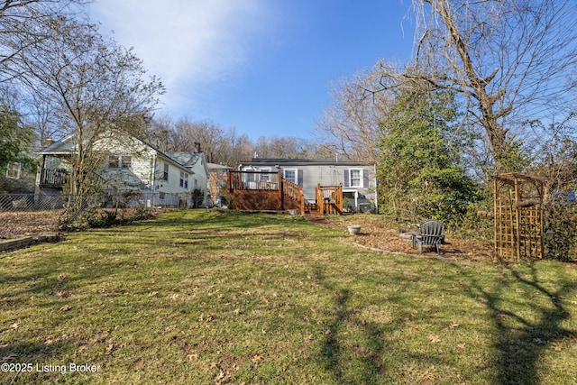 715 Woodland Ave, Frankfort, KY 40601 - view of yard featuring a deck