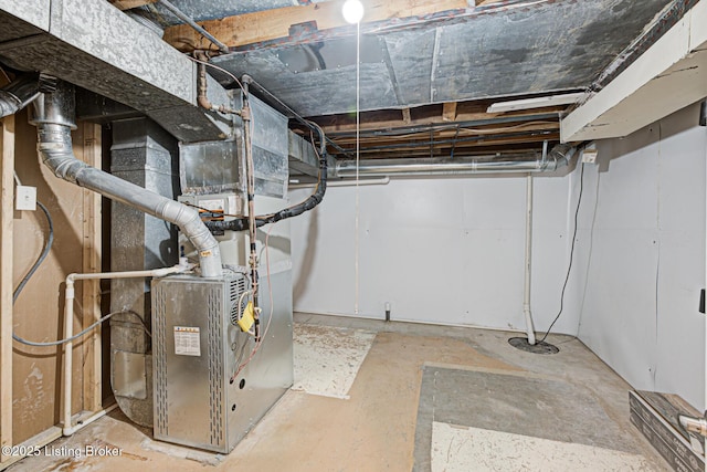 1507 Glenrock Rd, Louisville, KY 40216 - unfinished basement with heating unit