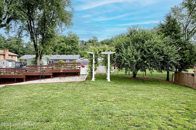 1507 Glenrock Rd, Louisville, KY 40216 - view of yard with a wooden deck