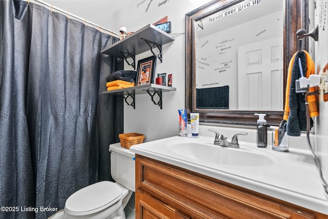 3804 Grassy Creek Dr, Lexington, KY 40503 - bathroom featuring toilet, vanity, and a shower with shower curtain