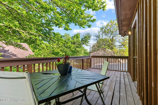3804 Grassy Creek Dr, Lexington, KY 40503 - wooden deck with outdoor dining area
