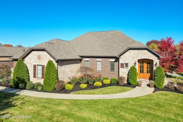 5201 Spring Mist Ct, Prospect, KY 40059 - french provincial home with french doors, brick siding, and roof with shingles