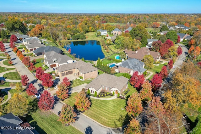5201 Spring Mist Ct, Prospect, KY 40059 - aerial view of residential area featuring a large body of water and a heavily wooded area