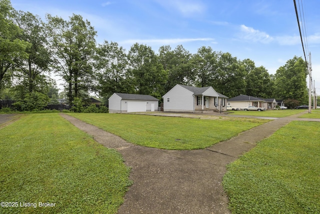 6821 James Madison Way, Louisville, KY 40272 - view of green lawn featuring an outdoor structure