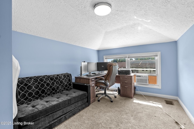 3106 Ramser Ave, Louisville, KY 40216 - carpeted office featuring a textured ceiling and cooling unit