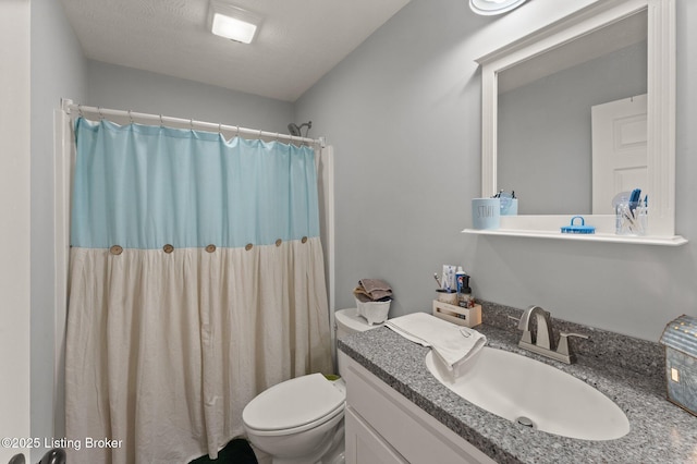 987 Wheelers Mill Rd, Munfordville, KY 42765 - bathroom with toilet, vanity, and curtained shower
