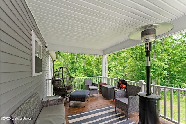 987 Wheelers Mill Rd, Munfordville, KY 42765 - wooden deck featuring an outdoor living space