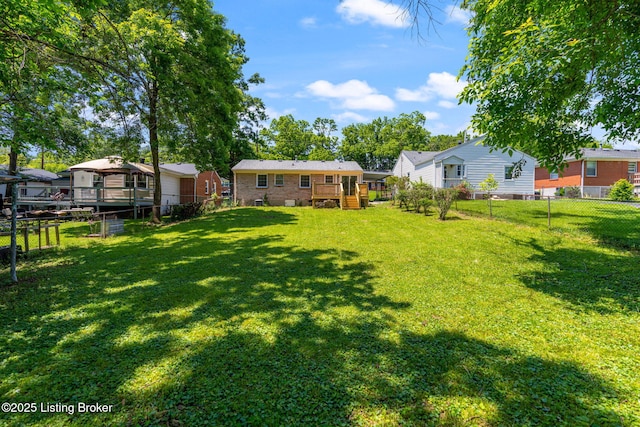 10518 Fairview Ave, Louisville, KY 40299 - view of yard with a wooden deck and a residential view