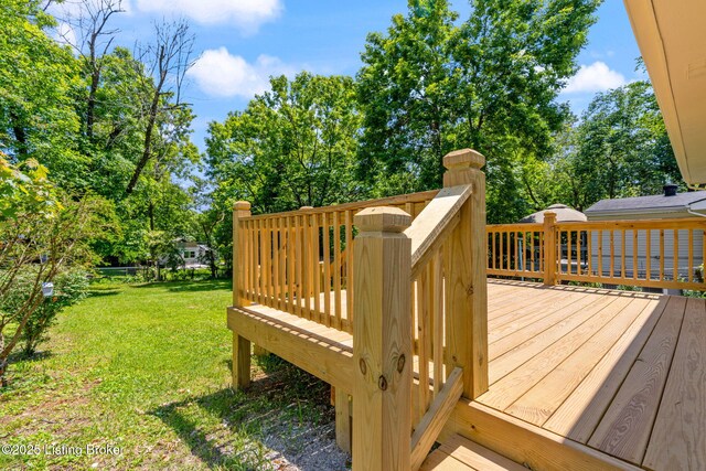 10518 Fairview Ave, Louisville, KY 40299 - wooden terrace featuring a lawn