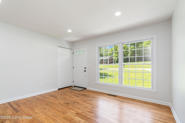 10518 Fairview Ave, Louisville, KY 40299 - foyer with baseboards, light wood-style floors, and recessed lighting