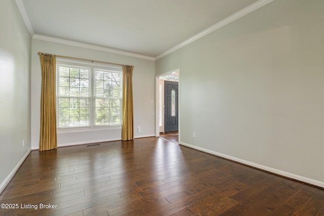 3613 Wynbrooke Cir, Louisville, KY 40241 - spare room with ornamental molding, wood finished floors, and baseboards