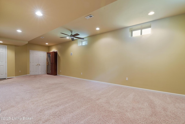 3613 Wynbrooke Cir, Louisville, KY 40241 - empty room featuring plenty of natural light, light carpet, recessed lighting, and baseboards