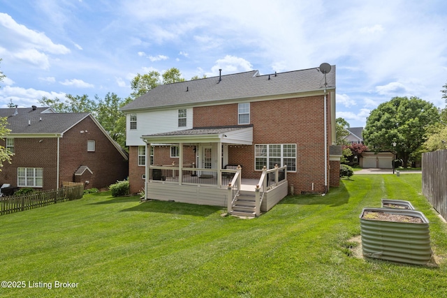 3613 Wynbrooke Cir, Louisville, KY 40241 - back of house featuring brick siding and a wooden deck