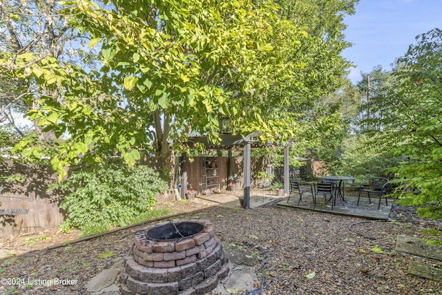 140 Ample Way, Shepherdsville, KY 40229 - view of yard featuring a fire pit and a patio