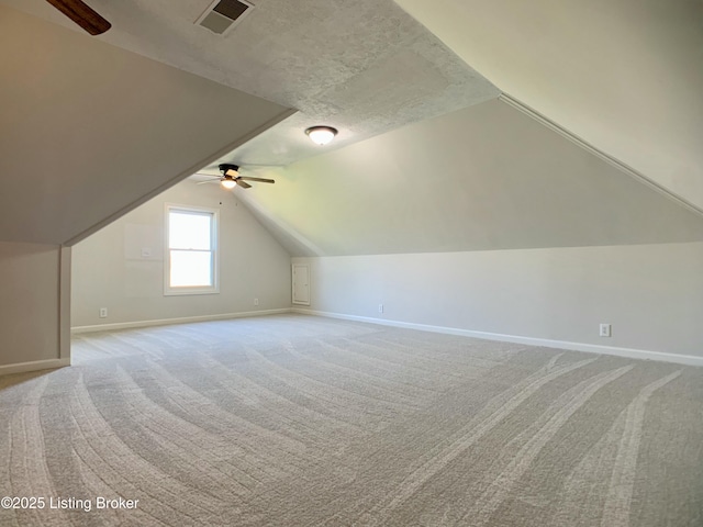 5101 Elm Tree Pl, Louisville, KY 40299 - bonus room featuring baseboards, carpet, ceiling fan, and lofted ceiling