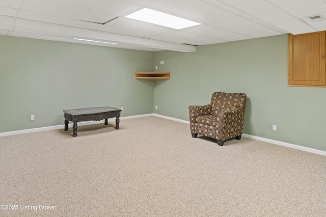 12308 Dominion Way, Louisville, KY 40299 - sitting room featuring a drop ceiling, carpet flooring, and baseboards