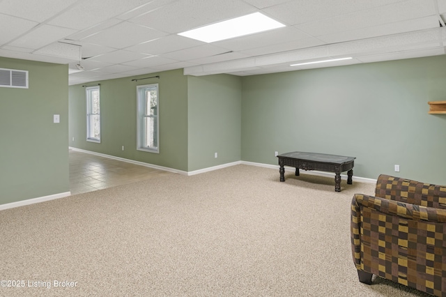 12308 Dominion Way, Louisville, KY 40299 - unfurnished room featuring carpet floors, a paneled ceiling, and baseboards
