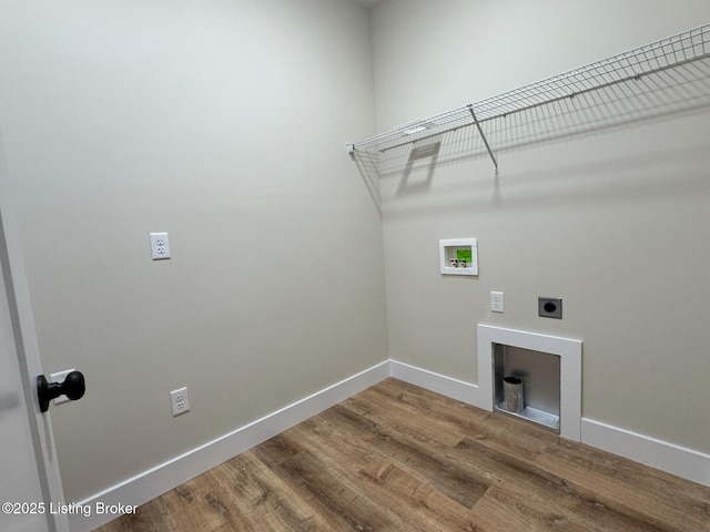 57 Malvern Ct, Brandenburg, KY 40108 - laundry area with hookup for an electric dryer, washer hookup, and wood finished floors
