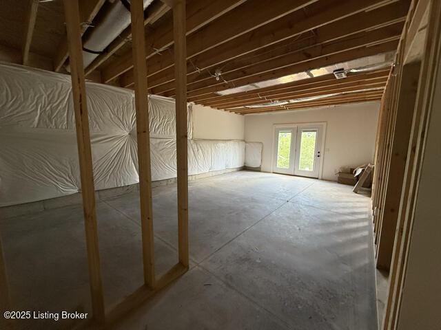 49 Roy Rd, Eastview, KY 42732 - misc room with concrete floors and french doors