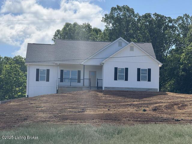 49 Roy Rd, Eastview, KY 42732 - view of front facade with covered porch and a shingled roof