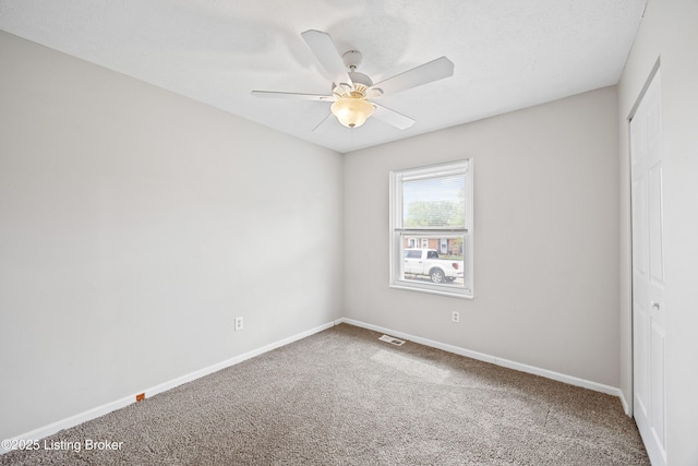 265 N Steedland Dr, Shepherdsville, KY 40229 - unfurnished bedroom with carpet flooring, a closet, baseboards, and ceiling fan