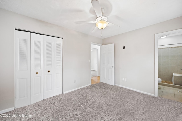 265 N Steedland Dr, Shepherdsville, KY 40229 - unfurnished bedroom with carpet, a closet, baseboards, and ensuite bathroom