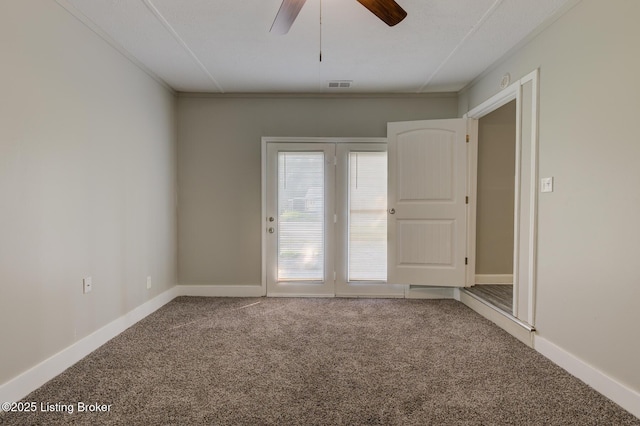 13500 Greystone Ave, Louisville, KY 40272 - carpeted empty room featuring a ceiling fan and baseboards